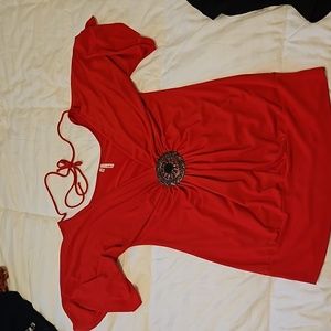 Red Studio Y blouse. Size M